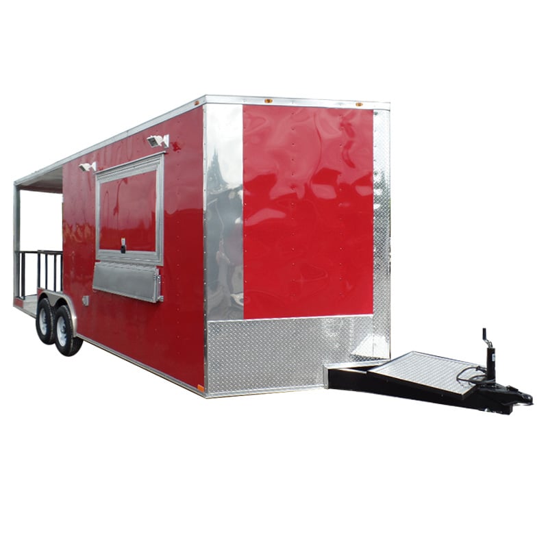 8.5' x 22' Red Concession Food Trailer