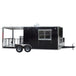 8.5' x 20' Concession Food Trailer Black BBQ Event