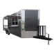 8.5' x 22' Concession Trailer Charcoal Grey BBQ Food