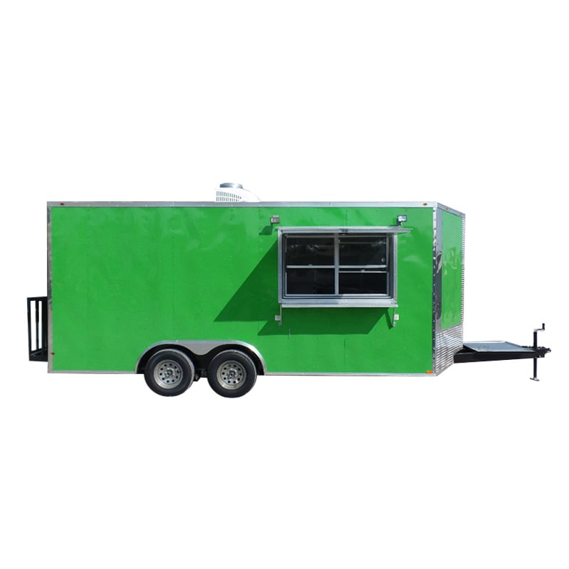 Concession Trailer 8.5' x 18' Lime Green Food Event Catering