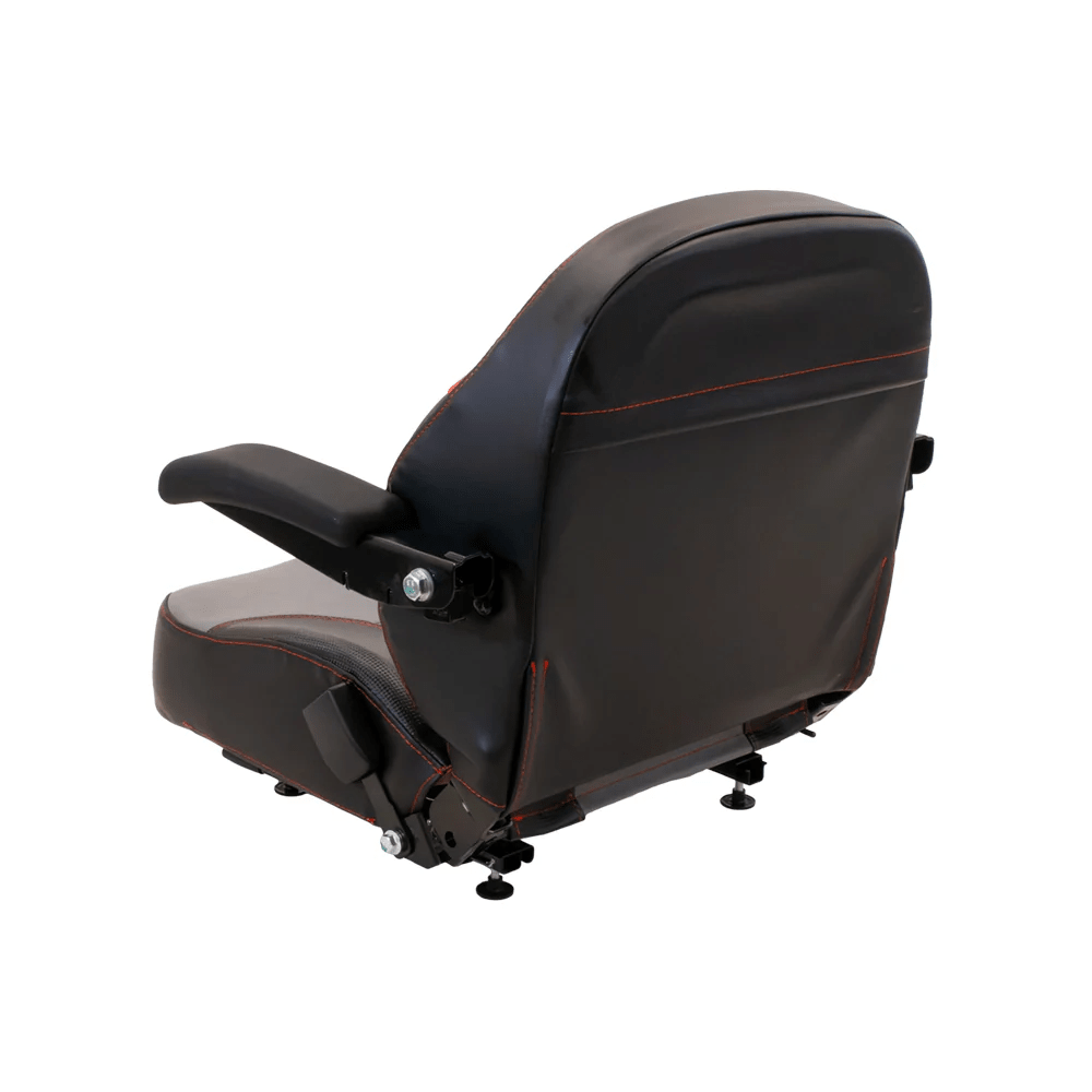 Uni Pro Black and Gray Lawn Mower Seat with Arm Rests - SLE Equipment - 3