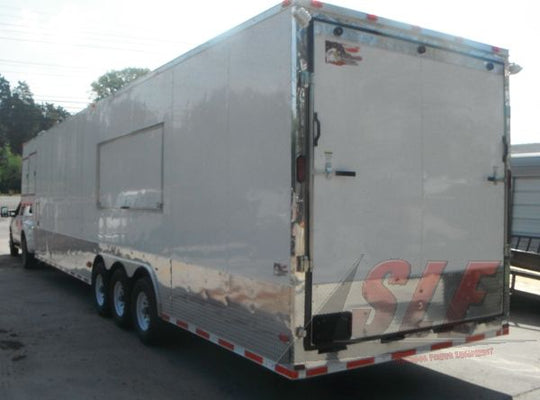 Concession Trailer 8.5'x40' Vending Catering Event Food (White)