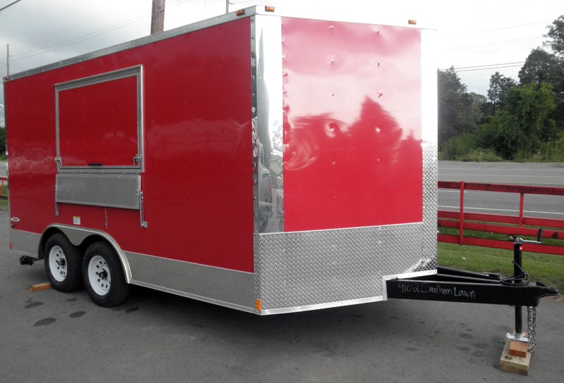 Concession Trailer 8.5'x14' Red White Background