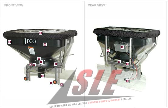 JRCO Broadcast Spreader Mid-Mount ZTR Electric 503JRCO