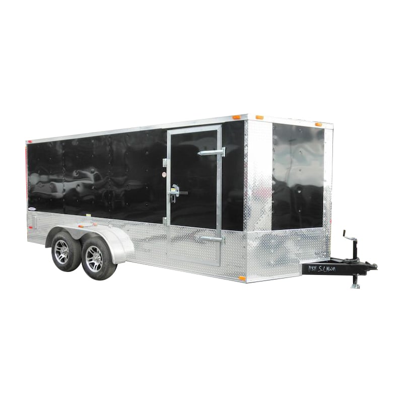 Enclosed Trailer 7'x16' Custom Built White Background