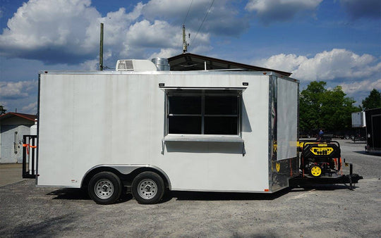 Concession Trailer 8.5' X 16' White Food Event Catering - SLE Equipment - 2