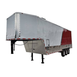 Enclosed Trailer 8.5' X 30' Red and White Custom Event Storage - SLE Equipment - 1