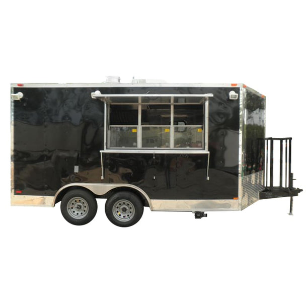 Concession Trailer 8.5'x14' Black - Food Vending Concession Event