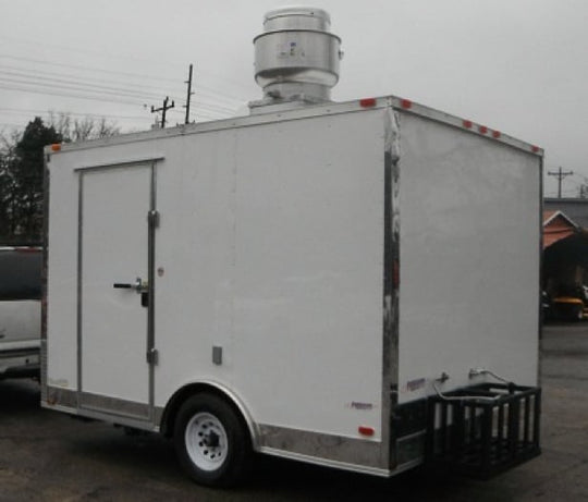 8.5'x12' White Concession Trailer