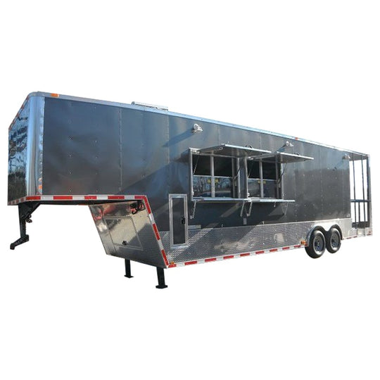 Concession Trailer 8.5'x34' White - Gooseneck Event Food Vending BBQ