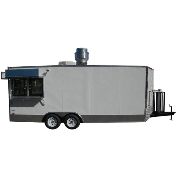 Concession Trailer 8.5'x20' White - BBQ Smoker Event Catering Food