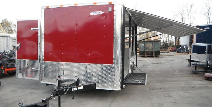 Red Concession Trailer 8.5'x16'