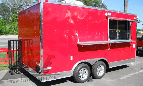 Red Concession Trailer 8.5'x16'