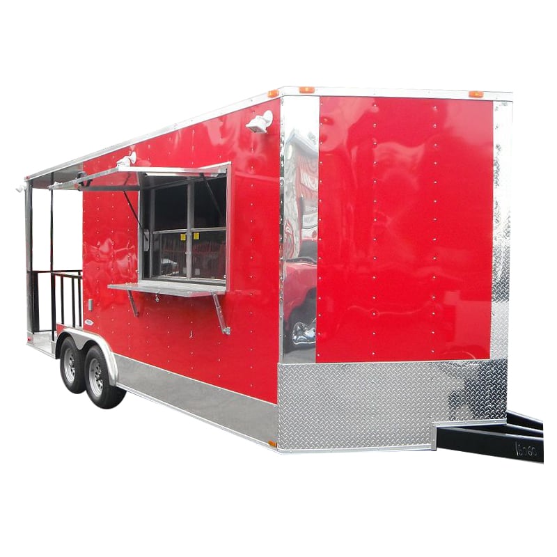 Concession Trailer 8.5'x20' Red White Background