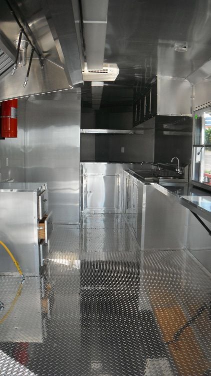 Concession Trailer 8.5' x 26' Beige - Vending BBQ Smoker Food Event Restroom