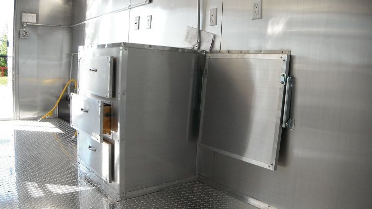 Concession Trailer 8.5' x 26' Beige - Vending BBQ Smoker Food Event Restroom