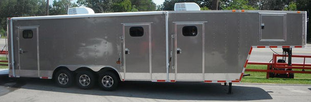 Silver Gooseneck Enclosed Trailer 8.5'x36'