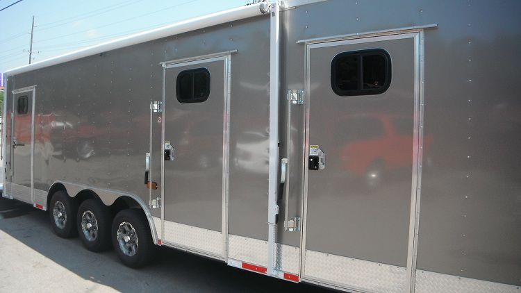 Silver Gooseneck Enclosed Trailer 8.5'x36'