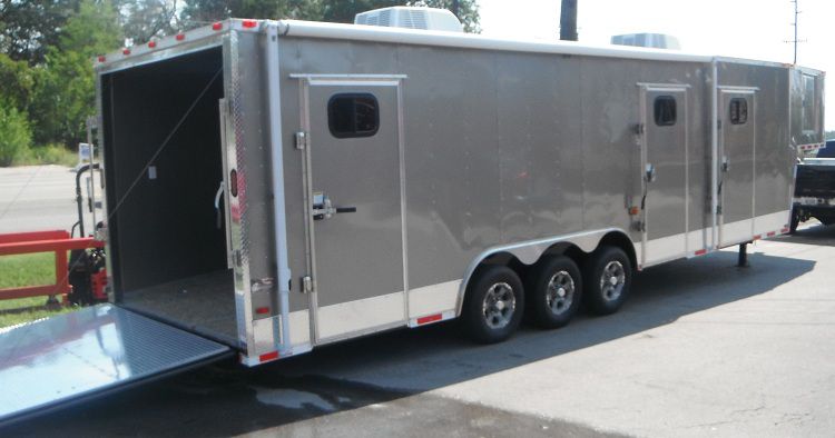 Silver Gooseneck Enclosed Trailer 8.5'x36'