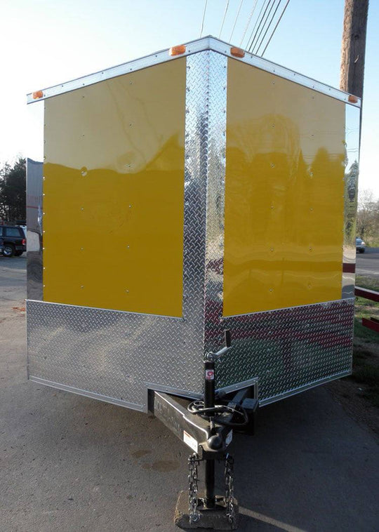 Enclosed Trailer 8.5'x26' Yellow - Bike Motorcycle Car Hauler Storage - SLE Equipment - 4