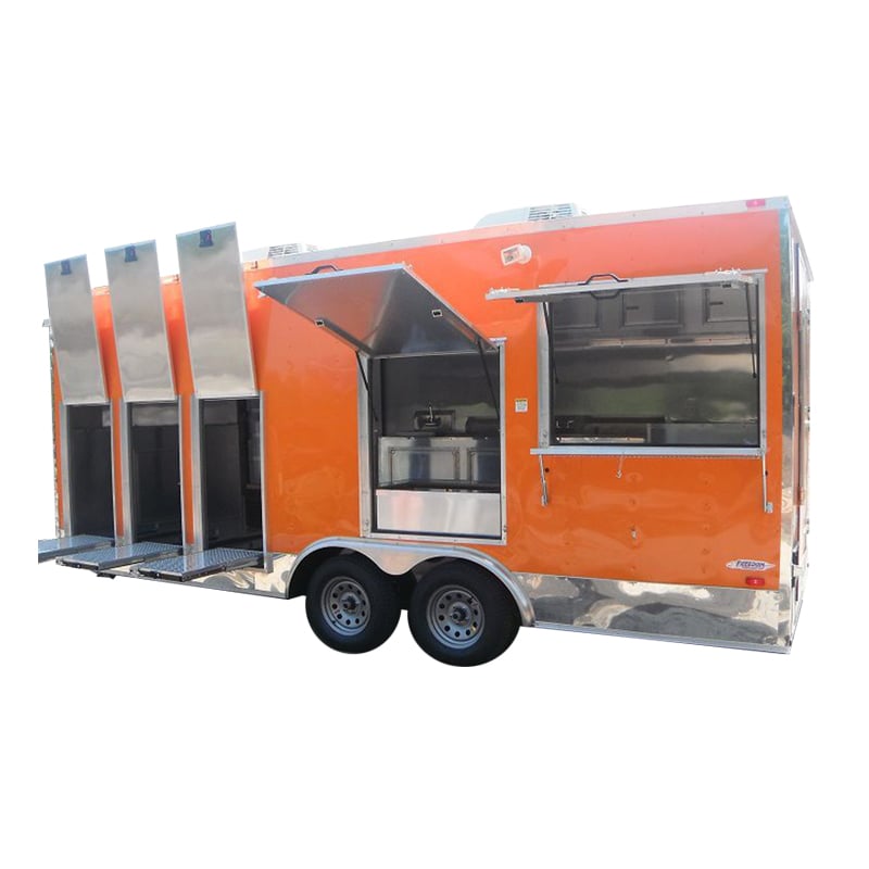 Concession Trailer 8.5' x 20' Smoothie Ice Cream Event Yogurt White Background