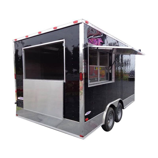 Concession Trailer 8.5'x16' Black - Food Event Catering Vending - SLE Equipment - 1