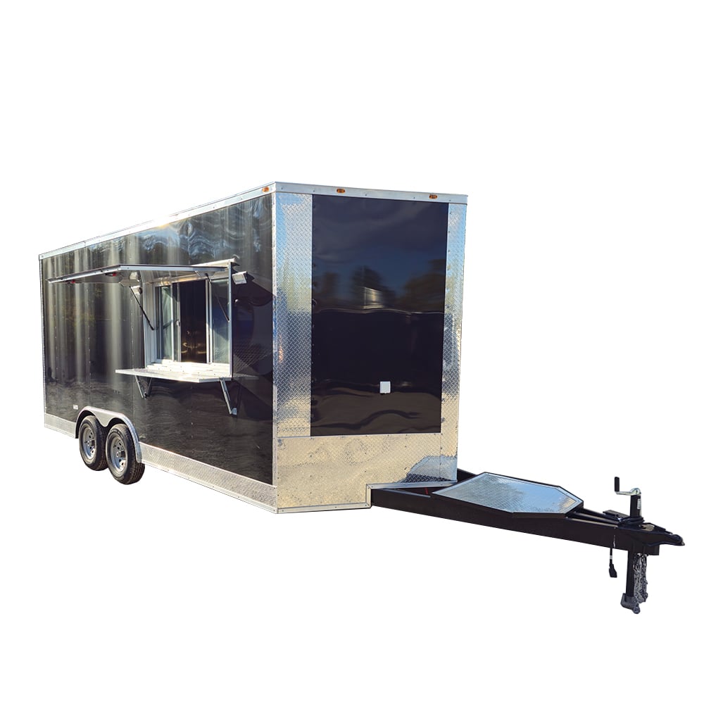 8.5' x 18' Concession Food Trailer Elite White Event Catering