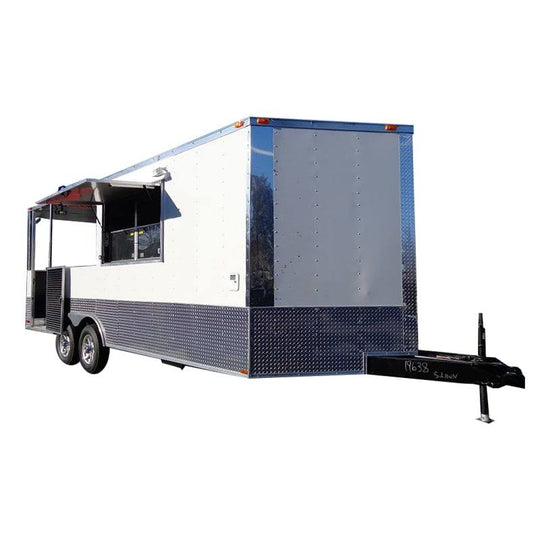 Concession Trailer 8.5'x20' White - Food BBQ Catering Event - SLE Equipment - 1