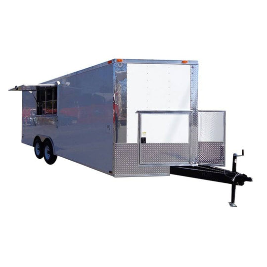 Concession Trailer 8.5'x20' White - Catering Vending Event Food with Applicances - SLE Equipment - 1