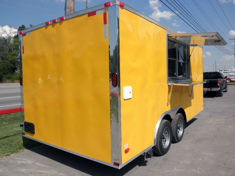 Concession Trailer 8.5'x16' Yellow White Background