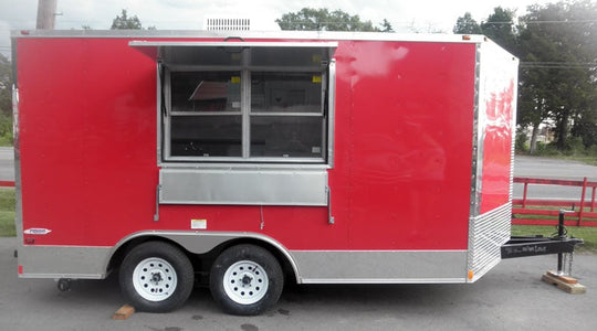 Concession Trailer 8.5'x14' Red White Background