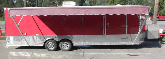 Enclosed Trailer 8.5'x26' Red - Motorcycle Car Bike Hauler Storage - SLE Equipment - 1