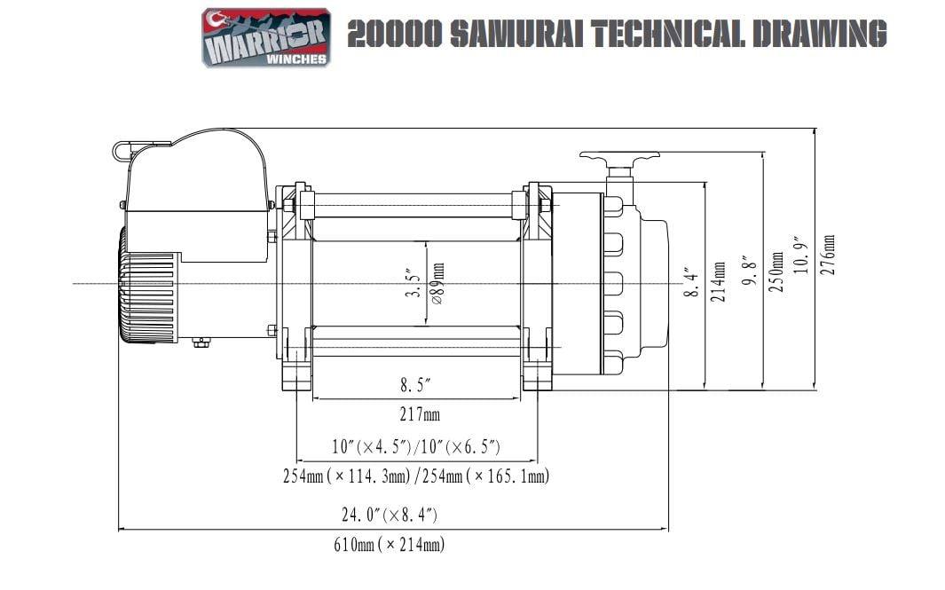 DK2 200SS12 Samurai 20000 Electric Winch