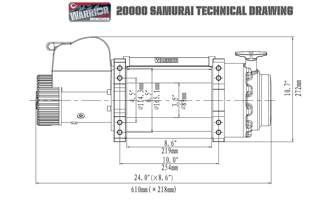 DK2 200SS12 Samurai 20000 Electric Winch