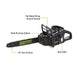 Greenworks Commercial GS - 110 10" 40V Top Handle Chainsaw w/2.5Ah Battery & Rapid Charger - SLE Equipment - 5