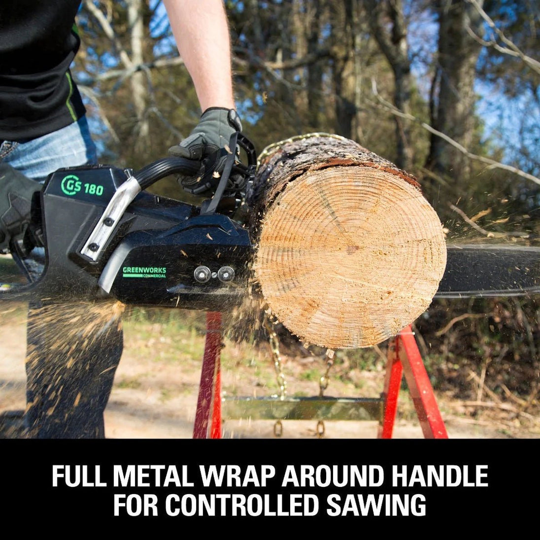 Greenworks Commercial GS - 110 10" 40V Top Handle Chainsaw w/2.5Ah Battery & Rapid Charger - SLE Equipment - 11