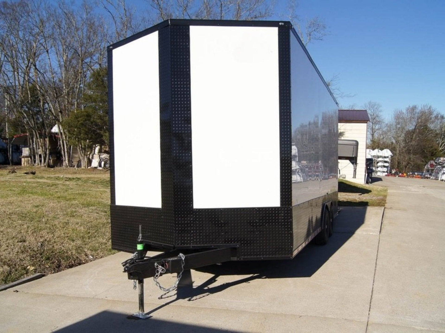 8.5x20 White V - Nose Enclosed Trailer with Blackout Pkg (2) 5,200lb Axles - SLE Equipment - 2
