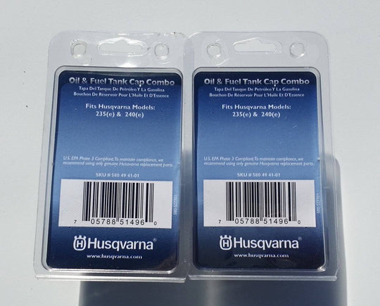 Husqvarna Fuel Oil Caps For 240 235 Chainsaws 580494101 ( 2 Pack ) - SLE Equipment - 2