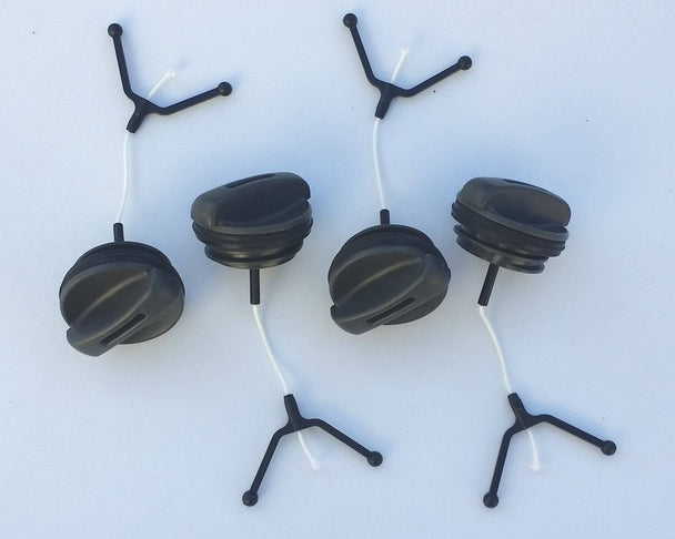 Four Husqvarna Chainsaw Fuel/Oil Caps 435 - 450 Models 531300356 - SLE Equipment - 1