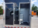 8.5' x 30'  Black Flat Nose w/ Header Cap Concession Food Trailer