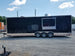 8.5' x 30'  Black Flat Nose w/ Header Cap Concession Food Trailer