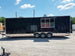 8.5' x 30'  Black Flat Nose w/ Header Cap Concession Food Trailer