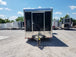 8.5' x 30'  Black Flat Nose w/ Header Cap Concession Food Trailer