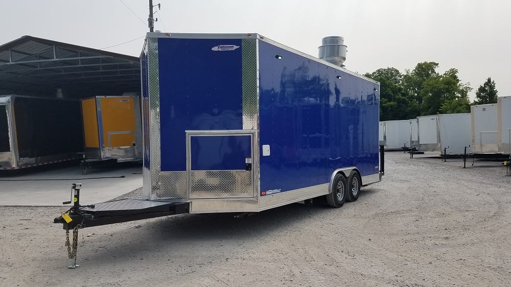 8.5' x 19' Cobalt Blue Food Concession Trailer