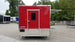 8.5' x 16' Red Half V-nose Half Flat Front Food Trailer With Appliances