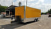 8.5' x 20' Penske Yellow Flat Nose Concession Food Trailer