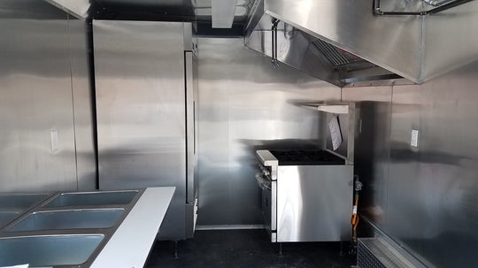 8.5' x 16' White Catering Event Concession Food Trailer With Appliances