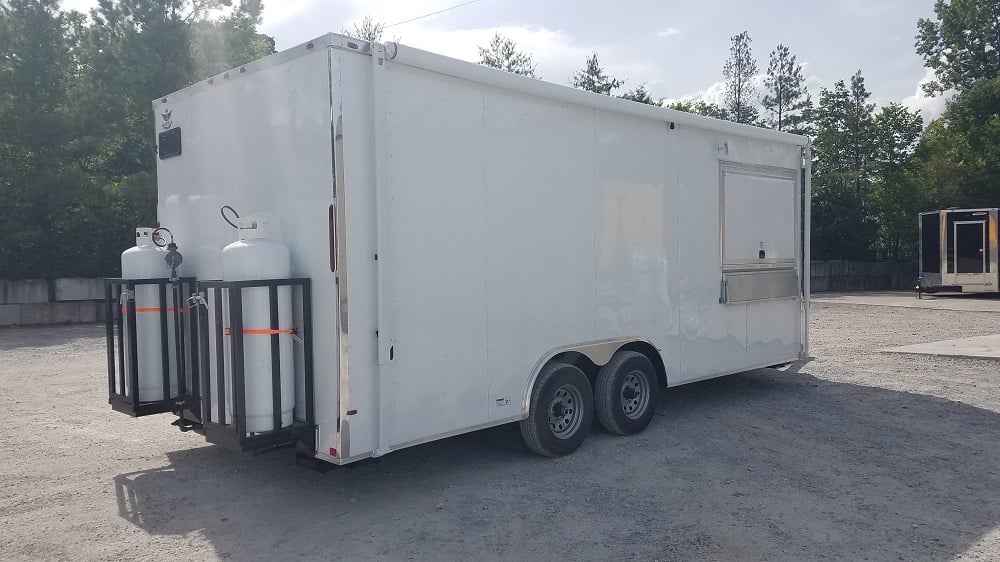 8.5' x 20' White Concession Food Trailer with Appliances