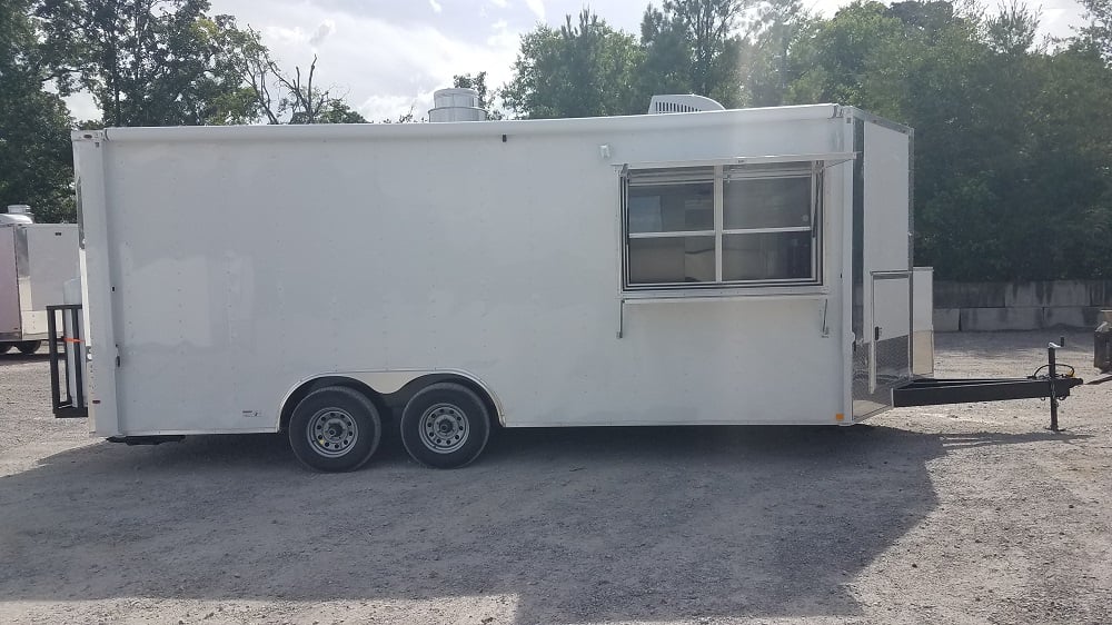 8.5' x 20' White Concession Food Trailer with Appliances