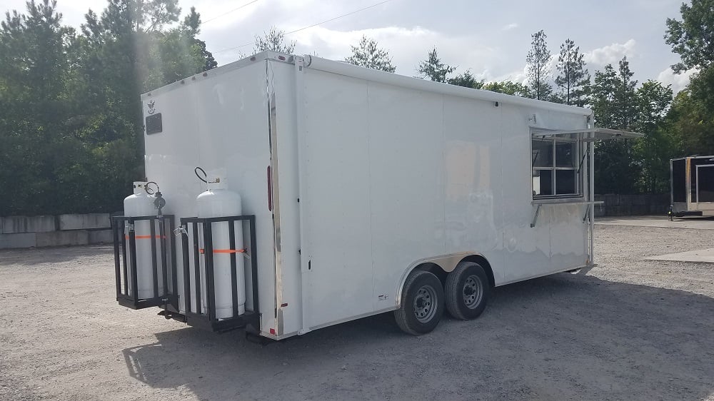 8.5' x 20' White Concession Food Trailer with Appliances